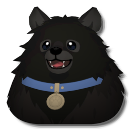黑色博美犬